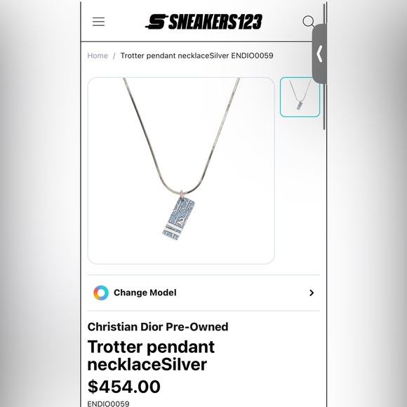 Christian Dior Pre-Loved
Trotter Pendant Necklace - Picture 2 of 3